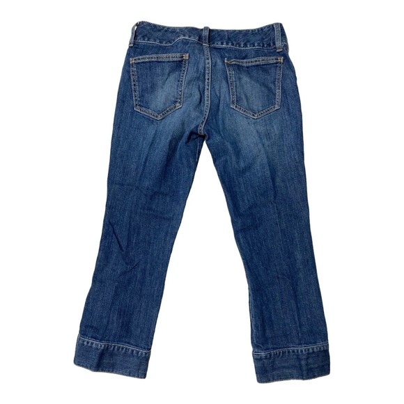 Gap Jeans Ultra Low Rise Cropped Medium Wash Denim Women's 4 Regular EUC - Picture 2 of 8